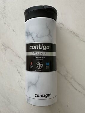 Contigo White Marble Huron 20oz Leak Proof Travel Mug
